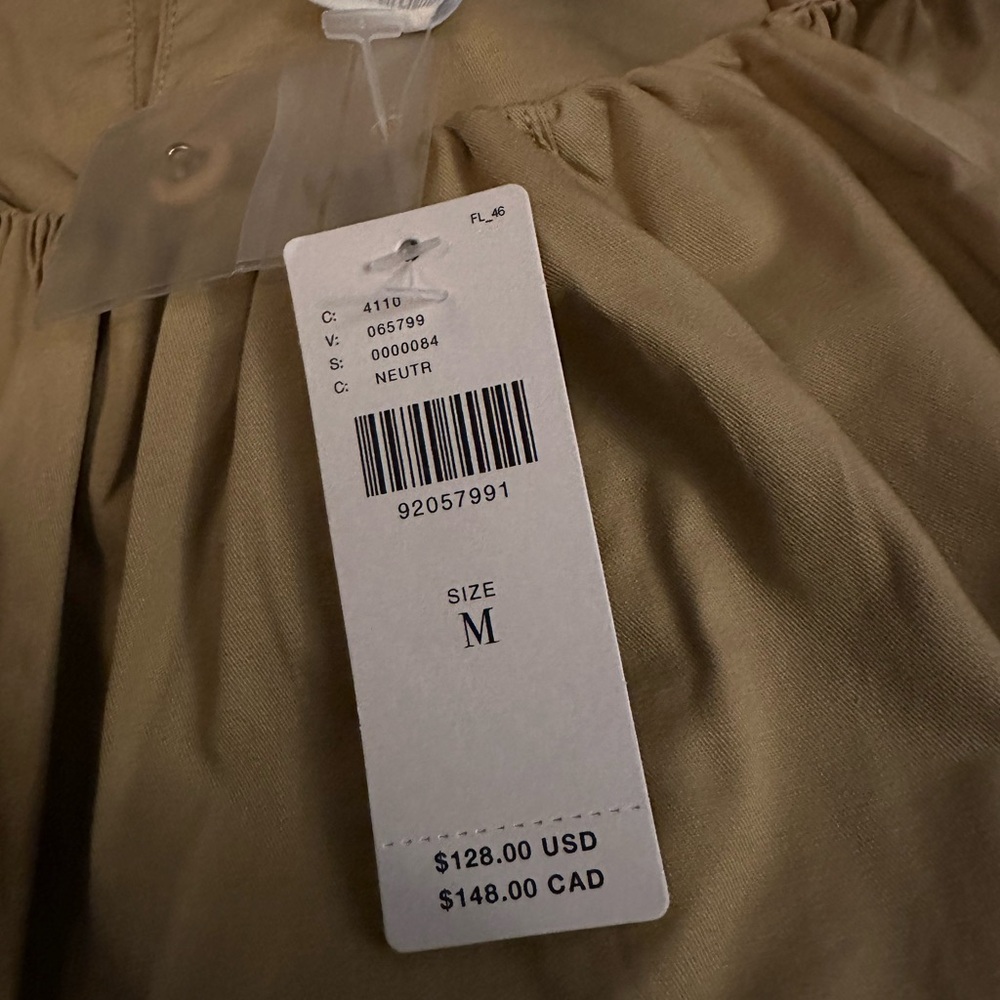 NWT Elevated Anthropologie Mustard-TanTop Balloon Sleeve M - Picture 3 of 3